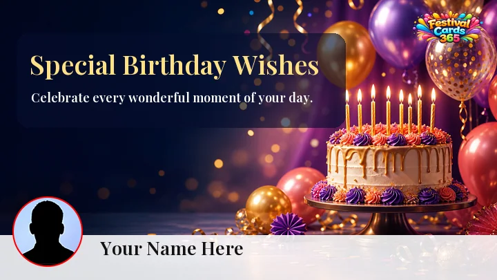 Special Birthday wishes card preview with name and photo